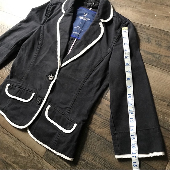 American Eagle Preppy Navy Blazer S - Picture 7 of 10